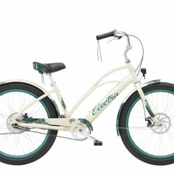 Trek Bicicleta Urbana Eléctrica Color Crema Estampado Bali